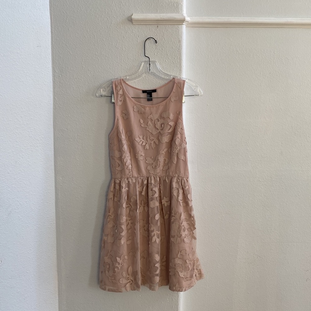 Forever‎ 21 Blush Pink Lace Mini Dress S NWT
